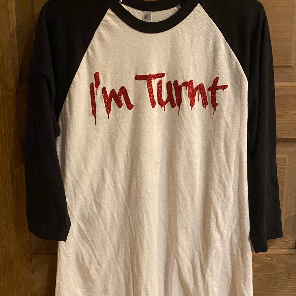 💎3 FOR $15 White and black raglan tee